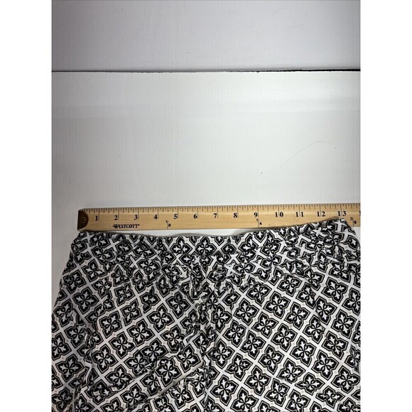 Charter Club Luxury Linen Pants Size XS High Rise Wide Leg Print Drawstring New - Picture 6 of 12